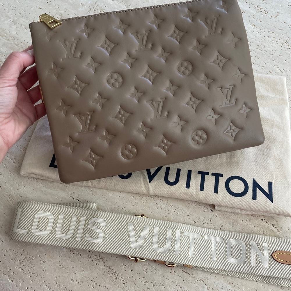 Louis Vuitton Coussin PM Taupe with Gold Chain - Picture 4 of 8